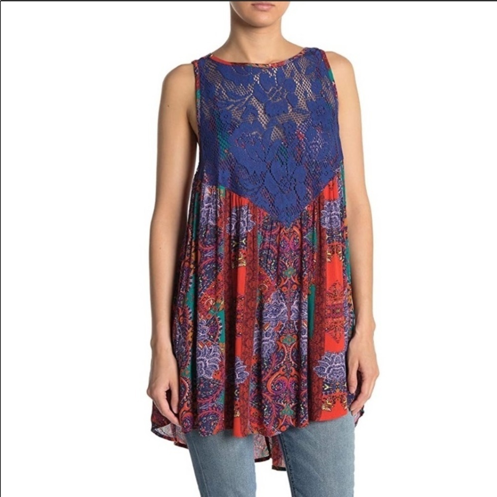 FREE PEOPLE Boho Festival Mini Dress Top CARNIVAL